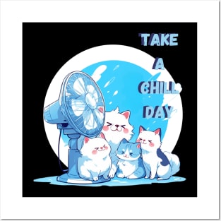 Feline Fan Club "Take a Chill Day" Posters and Art